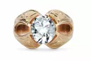Vintage style Ring Zircon Original Vintage 14K Rose Gold vrc135r